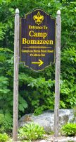 BELGRADE, ME - JULY 17: This Friday July 17, 2020 photo shows Camp Bomazen entrance on Horse Point Road in Belgrade. (Staff photo by Joe Phelan/Staff Photographer)